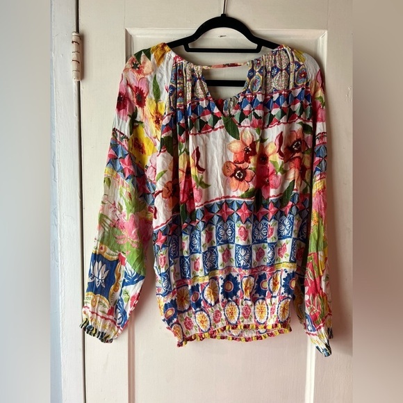 Desigual Carola Floral Peasant Blouse S - Picture 7 of 16
